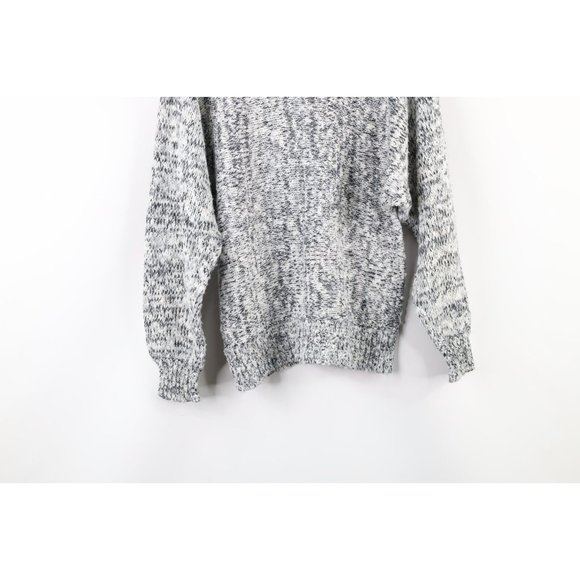 Vintage 70s Streetwear Medium Blank Big Button Chunky Knit Cardigan Sweater - Picture 7 of 7